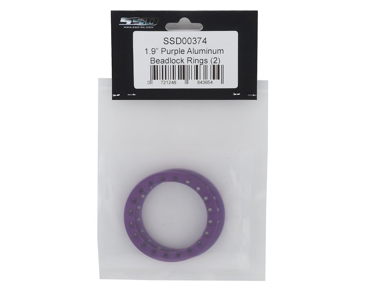 SSD RC 1.9"" Aluminum Beadlock Rings (Purple) (2)