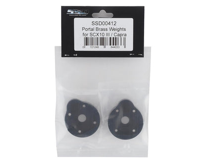 SSD RC SCX10 III/Capra Brass Portal Weights (2)