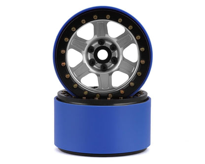 SSD RC Challenger PL 2.2" Beadlock Crawler Wheels (Silver/Black) (2)