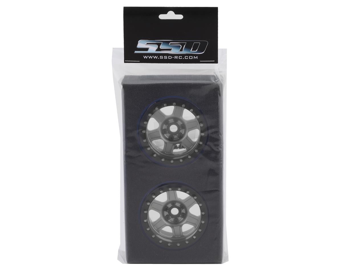 SSD RC Challenger PL 2.2" Beadlock Crawler Wheels (Silver/Black) (2)