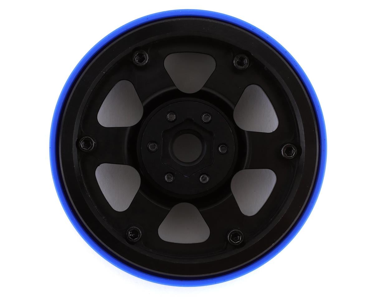 SSD RC Challenger PL 2.2" Beadlock Crawler Wheels (Black/Blue) (2)