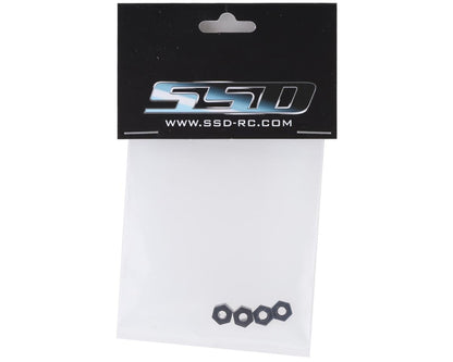 SSD RC SCX24 7mm Brass Wheel Hex (Black) (4) (1g)