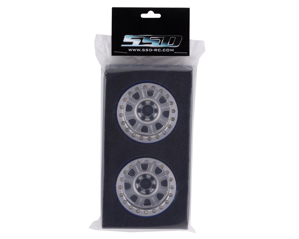 SSD RC 2.2” Bouncer PL Beadlock Wheels (Silver)