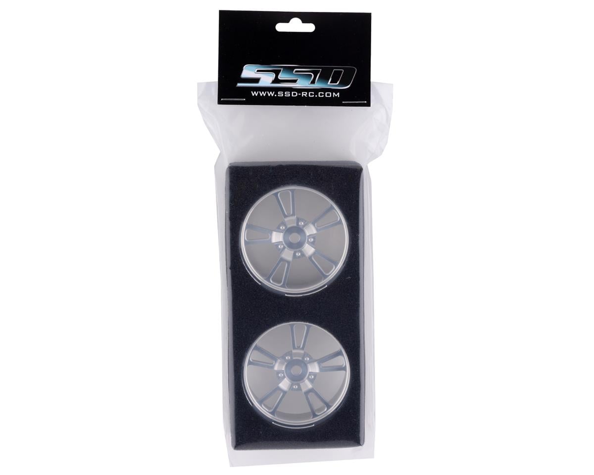 SSD RC V Spoke Aluminum Front 2.2” Drag Racing Wheels (Silver) (2)