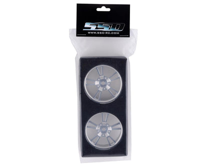 SSD RC V Spoke Aluminum Front 2.2” Drag Racing Wheels (Silver) (2)