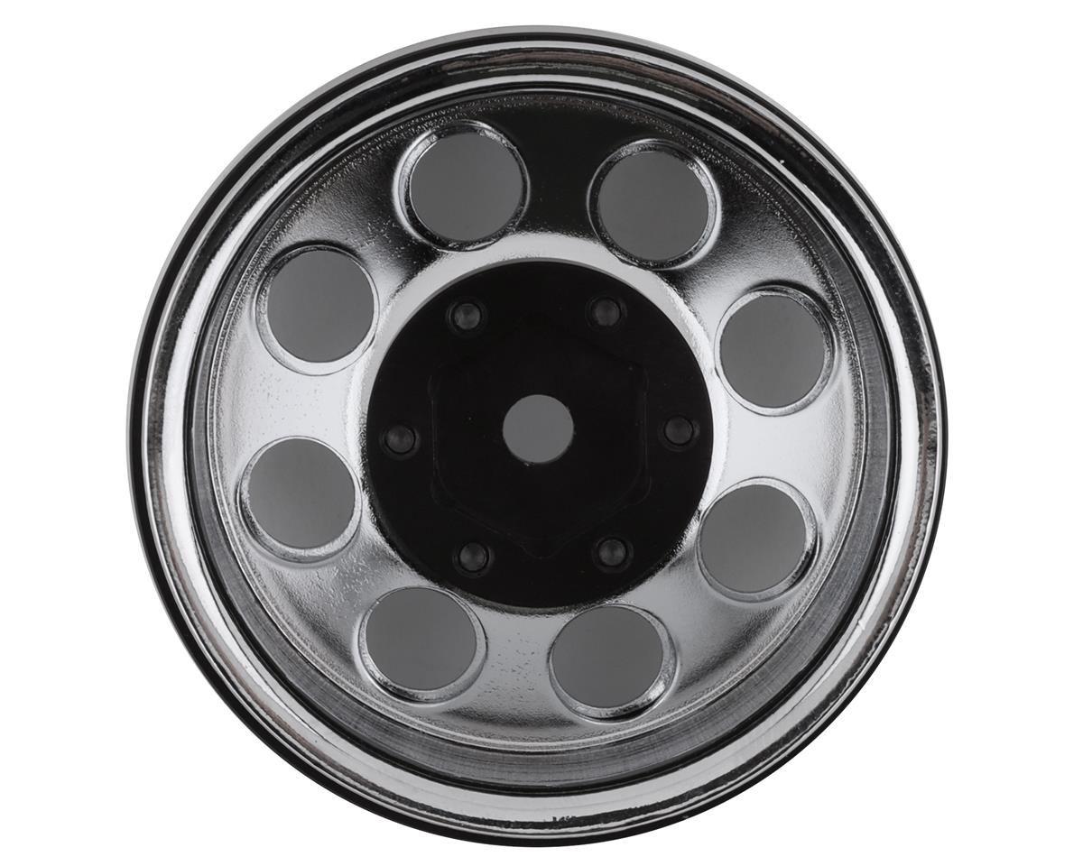 SSD RC 8 Hole 1.55” Steel Beadlock Crawler Wheels (Chrome) (2)