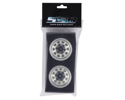 SSD RC D Hole 1.55” Steel Beadlock Crawler Wheels (Silver) (2)