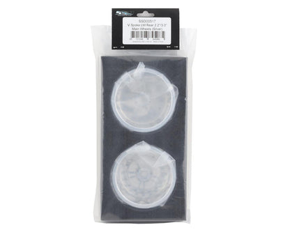 SSD RC V Spoke Lightweight Drag Rear Main Wheel Inserts (Silver) (2)