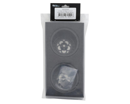 SSD RC 5 Hole Lightweight Aluminum Drag Racing Beadlock Wheels (Black) (2)