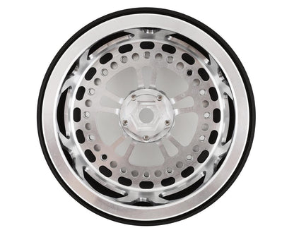 SSD RC V Spoke Lightweight Aluminum Drag Racing Beadlock Wheels (Silver) (2)