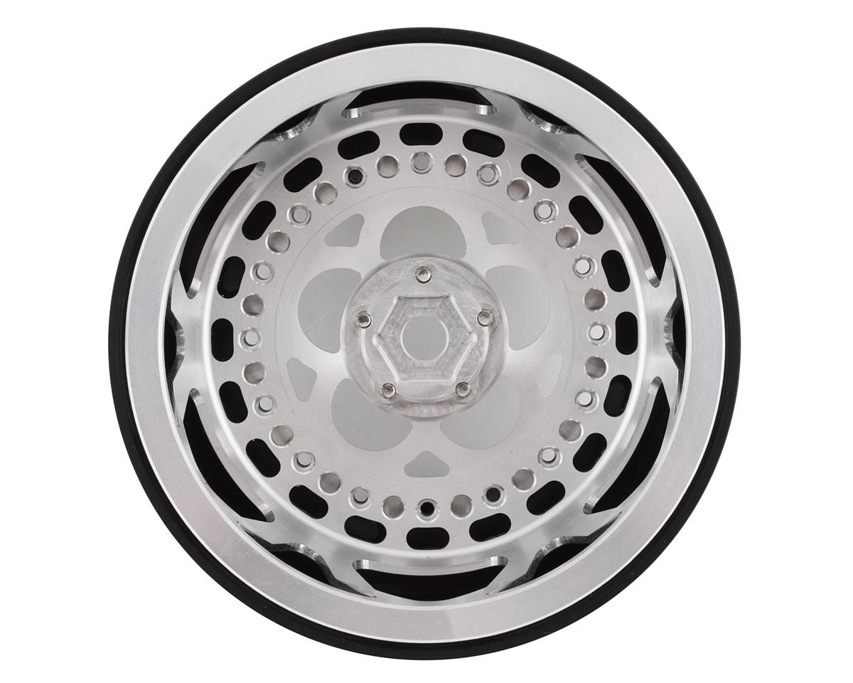 SSD RC 5 Hole Lightweight Aluminum Drag Racing Beadlock Wheels (Silver) (2)