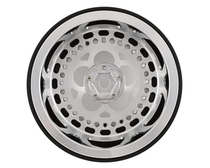 SSD RC 5 Hole Lightweight Aluminum Drag Racing Beadlock Wheels (Silver) (2)