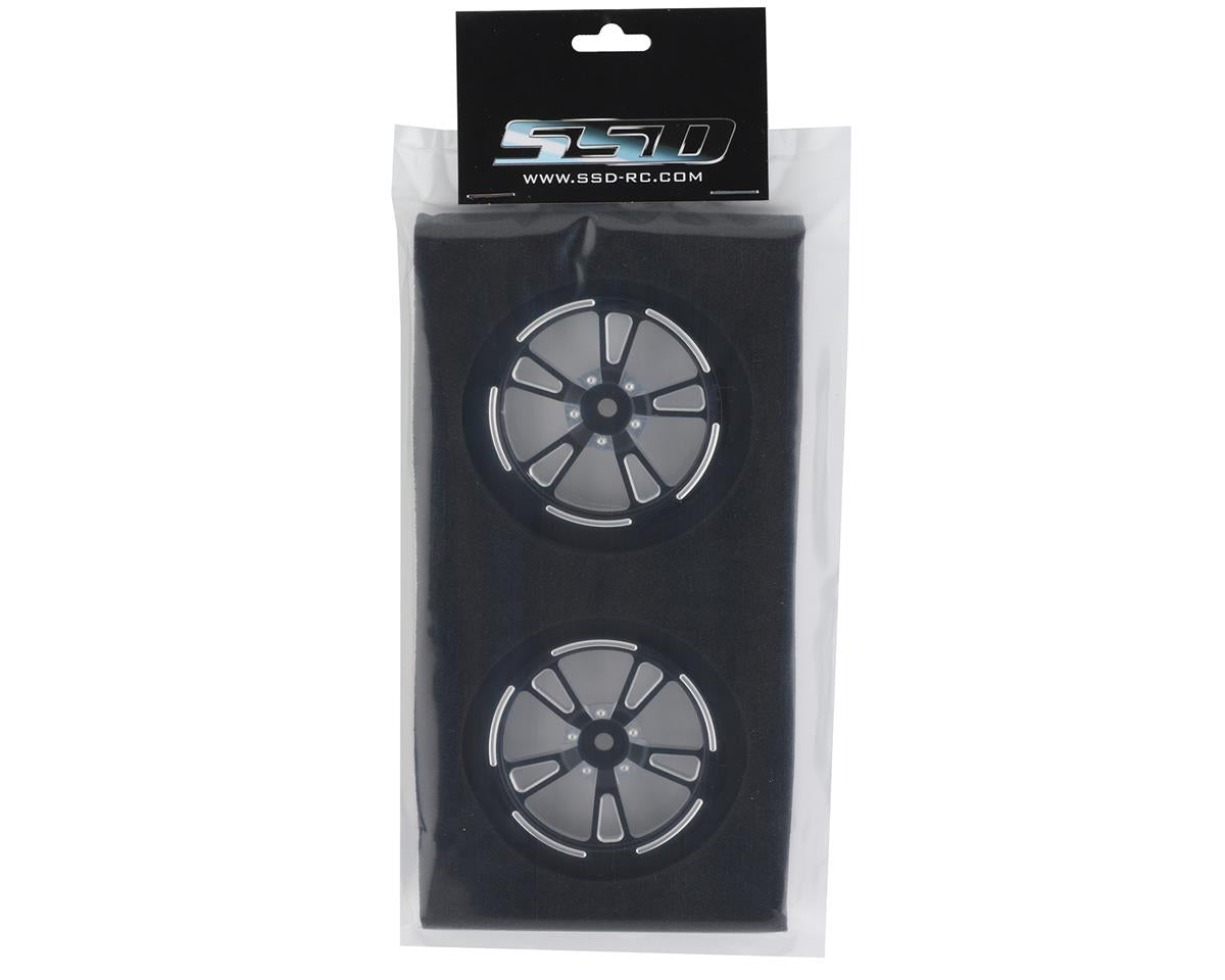 SSD RC V Spoke 2.2/2.7" Narrow Front Drag Wheels (Black) (2)