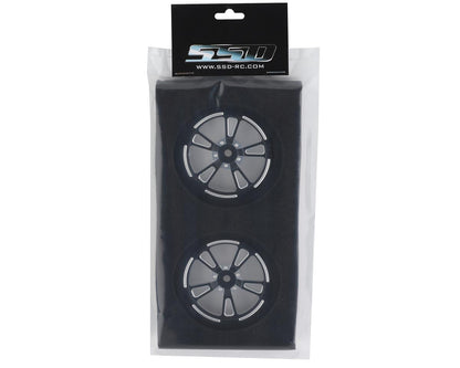 SSD RC V Spoke 2.2/2.7" Narrow Front Drag Wheels (Black) (2)