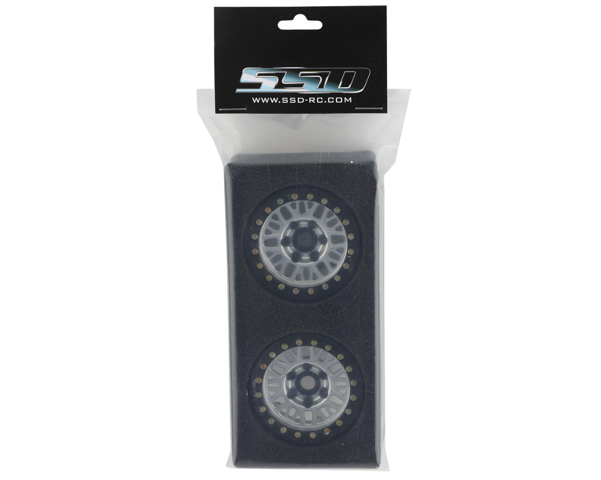 SSD RC Mesh 1.9" Beadlock Crawler Wheels (Silver) (2)