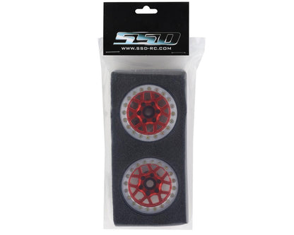 SSD RC 1.9"" Boxer Beadlock Wheels (Red)