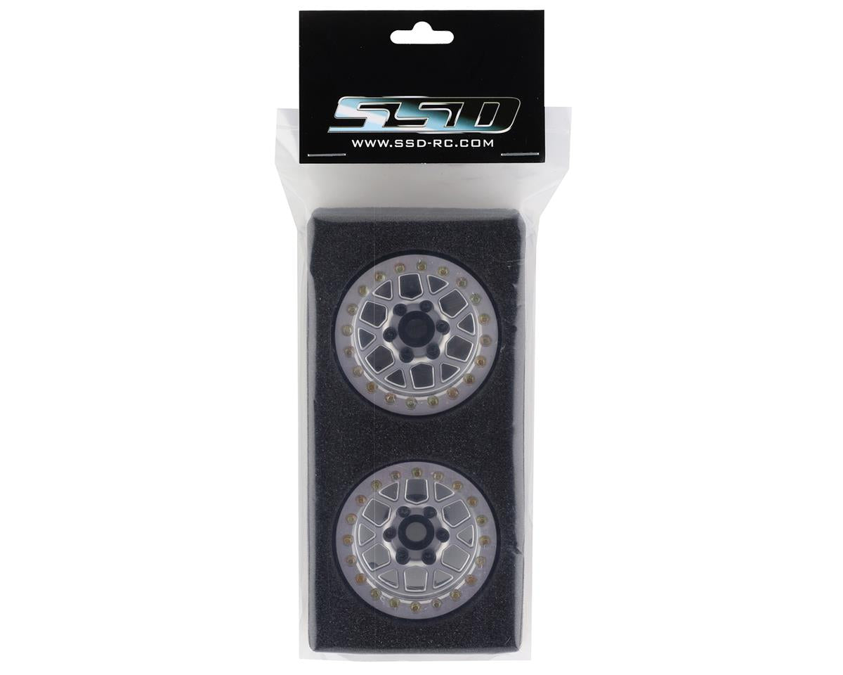 SSD RC 1.9"" Boxer Beadlock Wheels (Silver)