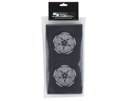 SSD RC 5 Hole 2.2/2.7" Narrow Front Drag Wheels (Black) (2)