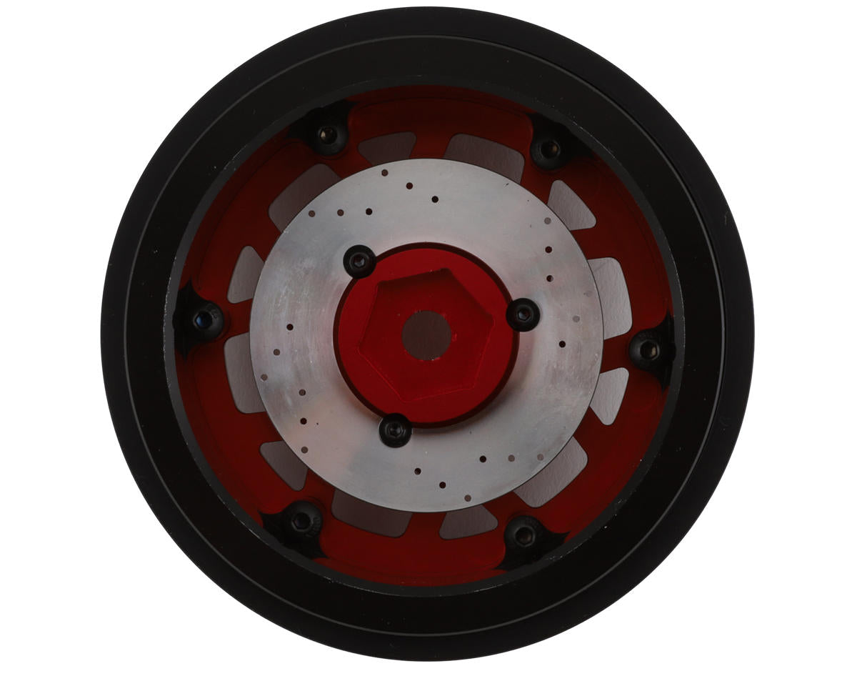 SSD RC 2.9” Boxer Beadlock Wheels w/Brake Rotor (Red) (2)