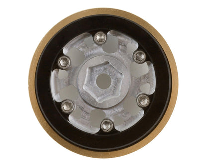 SSD RC 1.0” Boxer Aluminum/Brass Beadlock Wheels (Silver) (2) (25g)