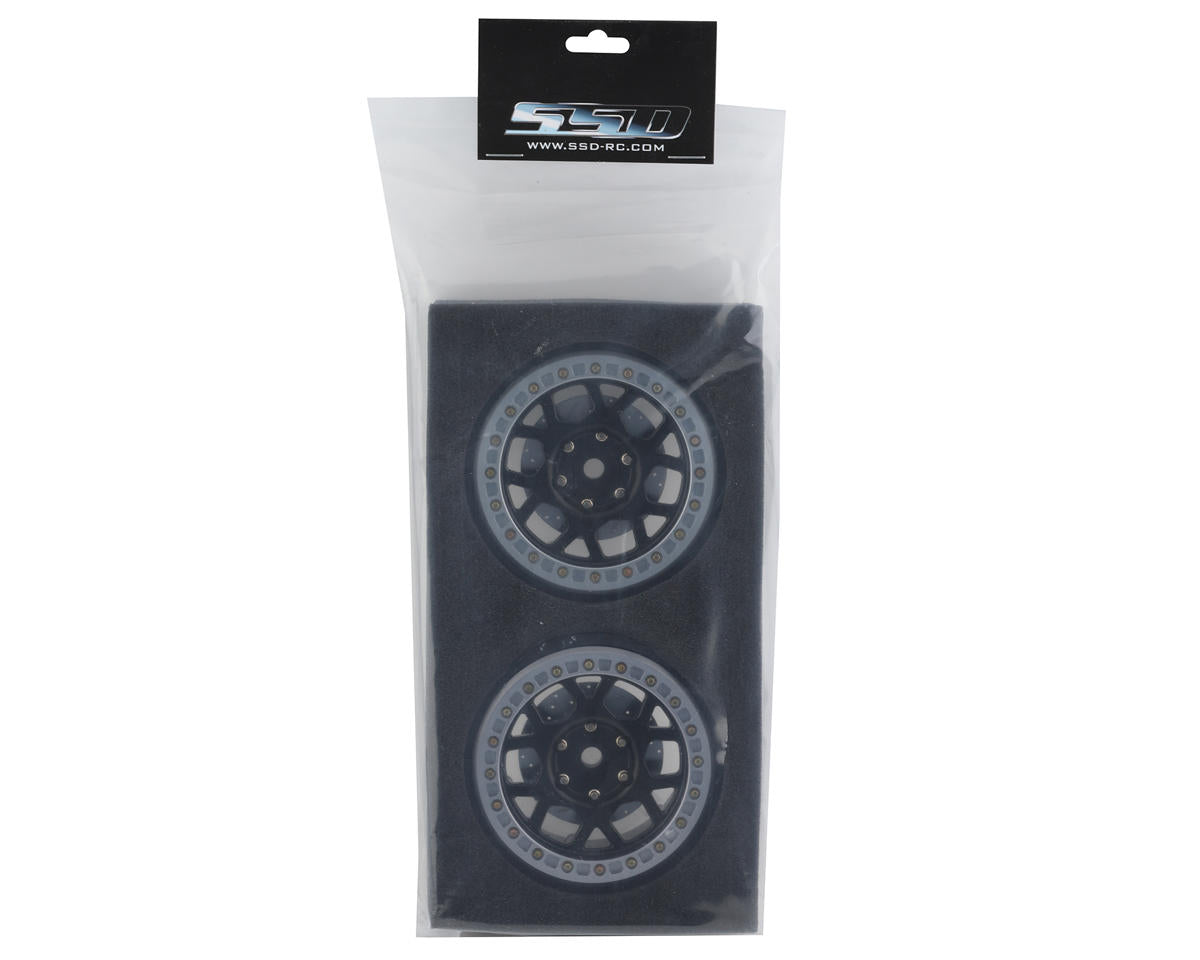 SSD RC 2.9” Boxer Beadlock Wheels w/Brake Rotor (Black) (2)