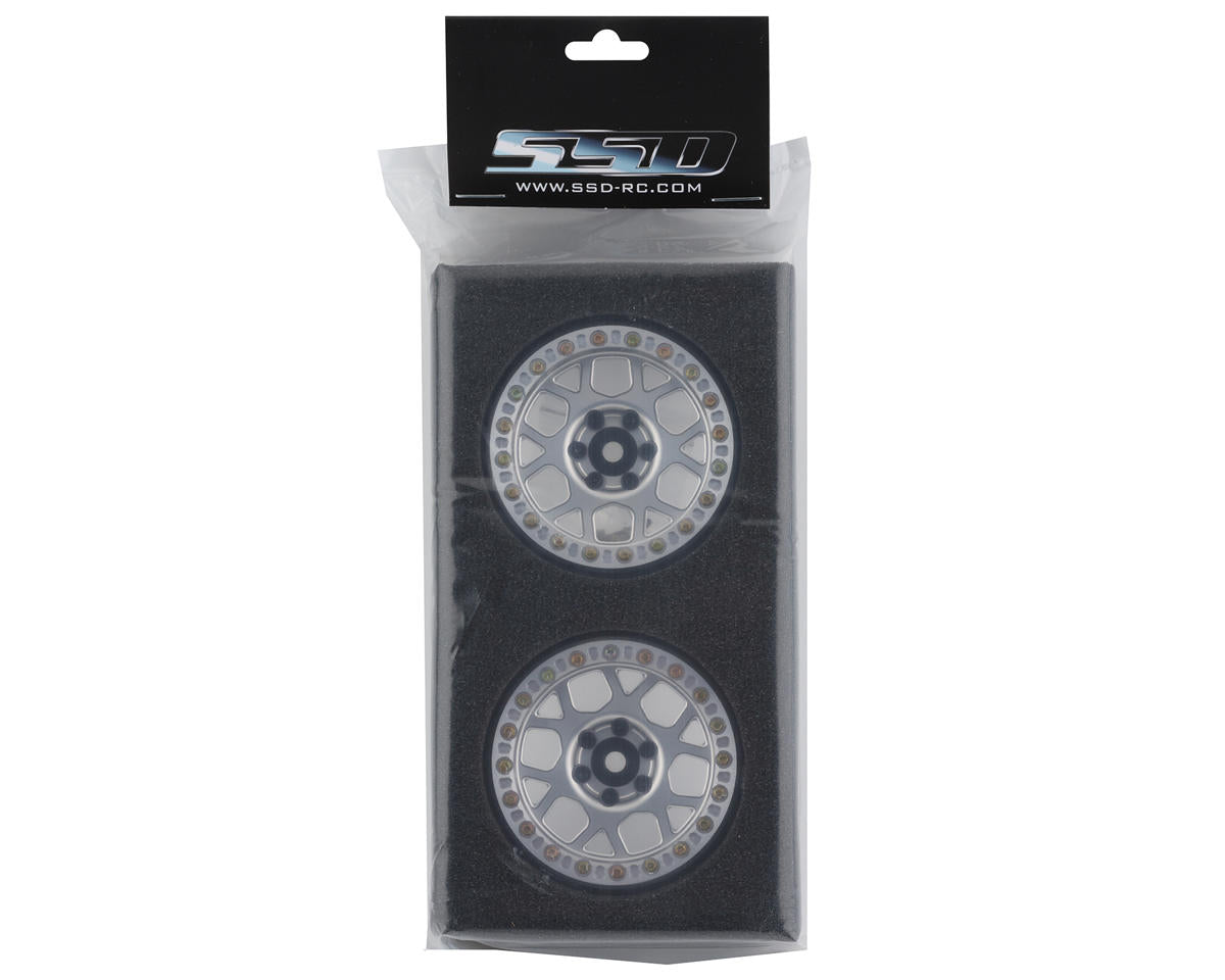 SSD RC 2.2” Boxer Beadlock Wheels (Silver) (2)