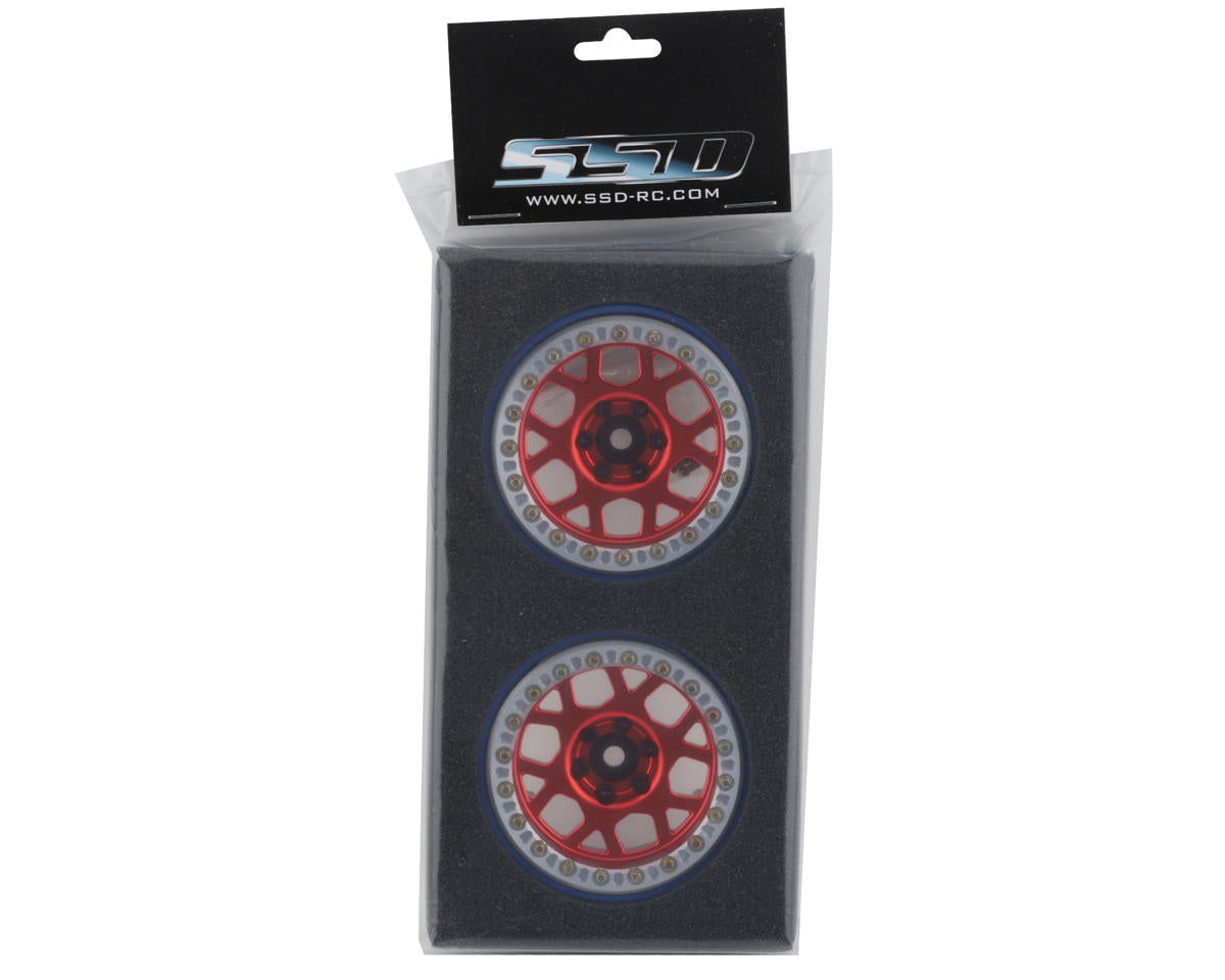 SSD RC 2.2” Boxer PL Beadlock Wheels (Red) (2)
