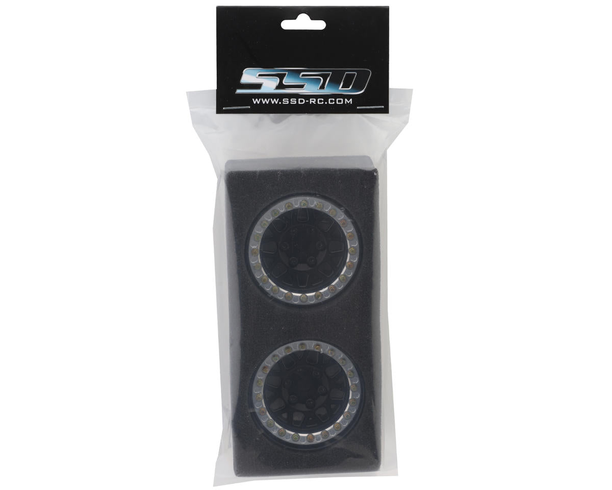SSD RC 1.9” Slugger Beadlock Wheels (Black) (2)