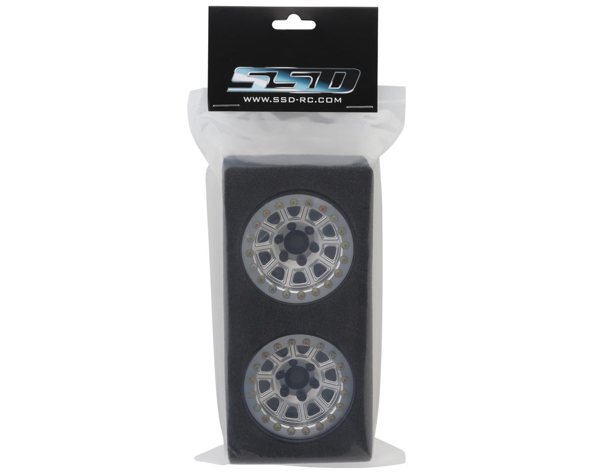 SSD RC 1.9” Dominator Beadlock Wheels (Silver) (2)