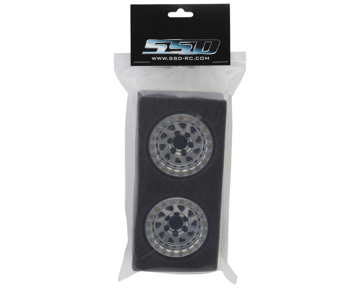 SSD RC 1.9” Bruiser Beadlock Wheels (Silver) (2)