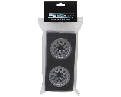 SSD RC 1.9” Bruiser Beadlock Wheels (Silver) (2)