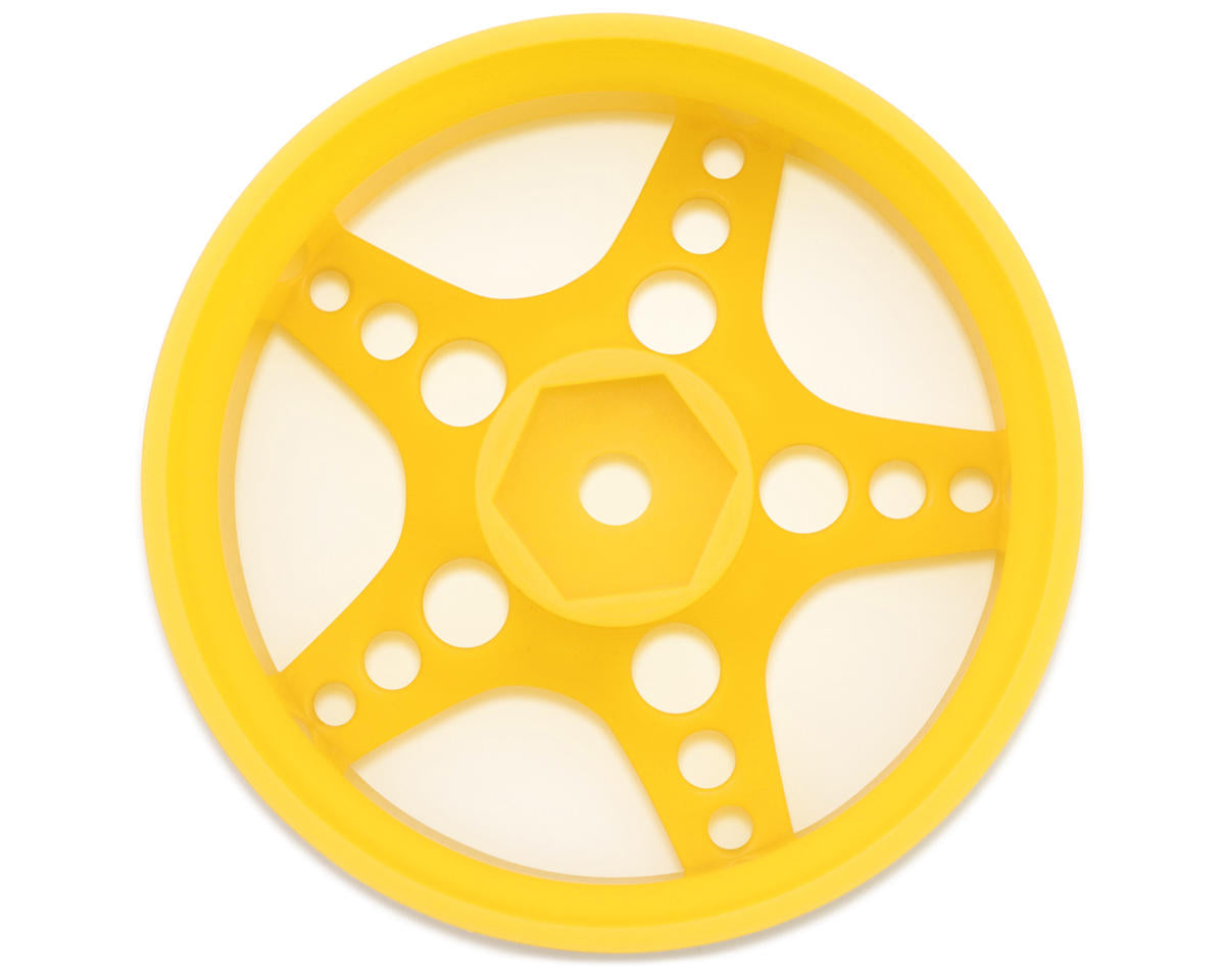 24K RC Technology 1/10 R-Fighter Drift Wheels (Yellow) (2) (6mm Offset)