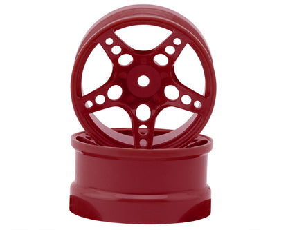 24K RC Technology 1/10 R-Fighter Drift Wheels (Red) (2) (6mm Offset)