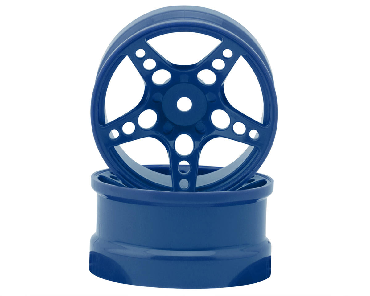 24K RC Technology 1/10 R-Fighter Drift Wheels (Blue) (2) (6mm Offset)