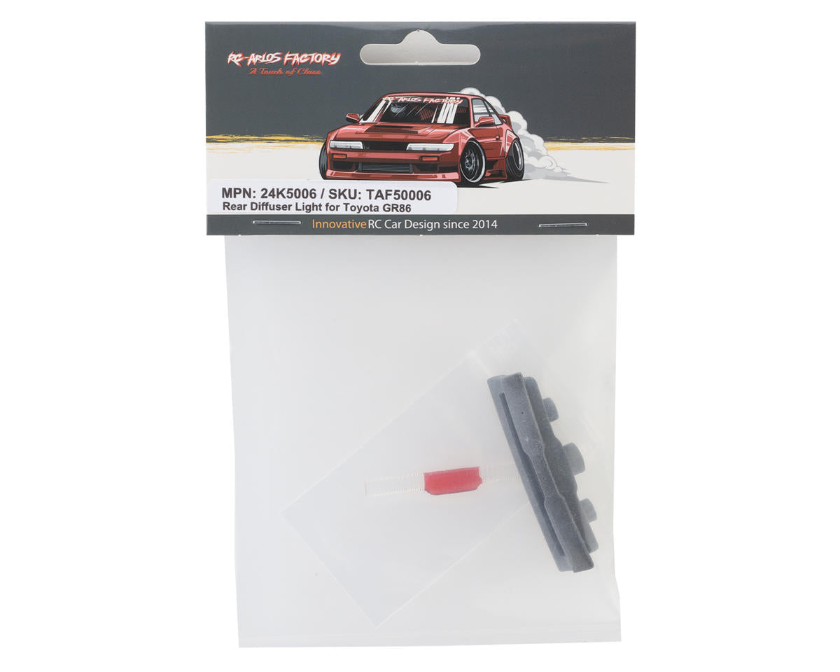 24K RC Technology 1/10 Toyota GR86 Rear Diffuser Light Housing w/Lens