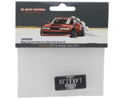 24K RC Technology 1/10 240sx S14 Boss V2 Rear License Plate