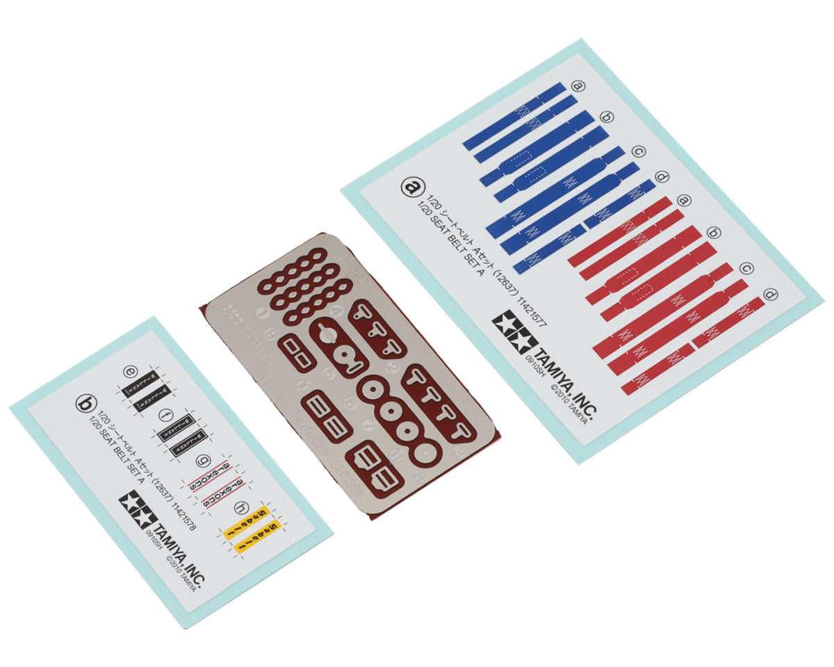 Tamiya 1/20 Scale Grand Prix Seat Belt Decal Sheets Set (A)