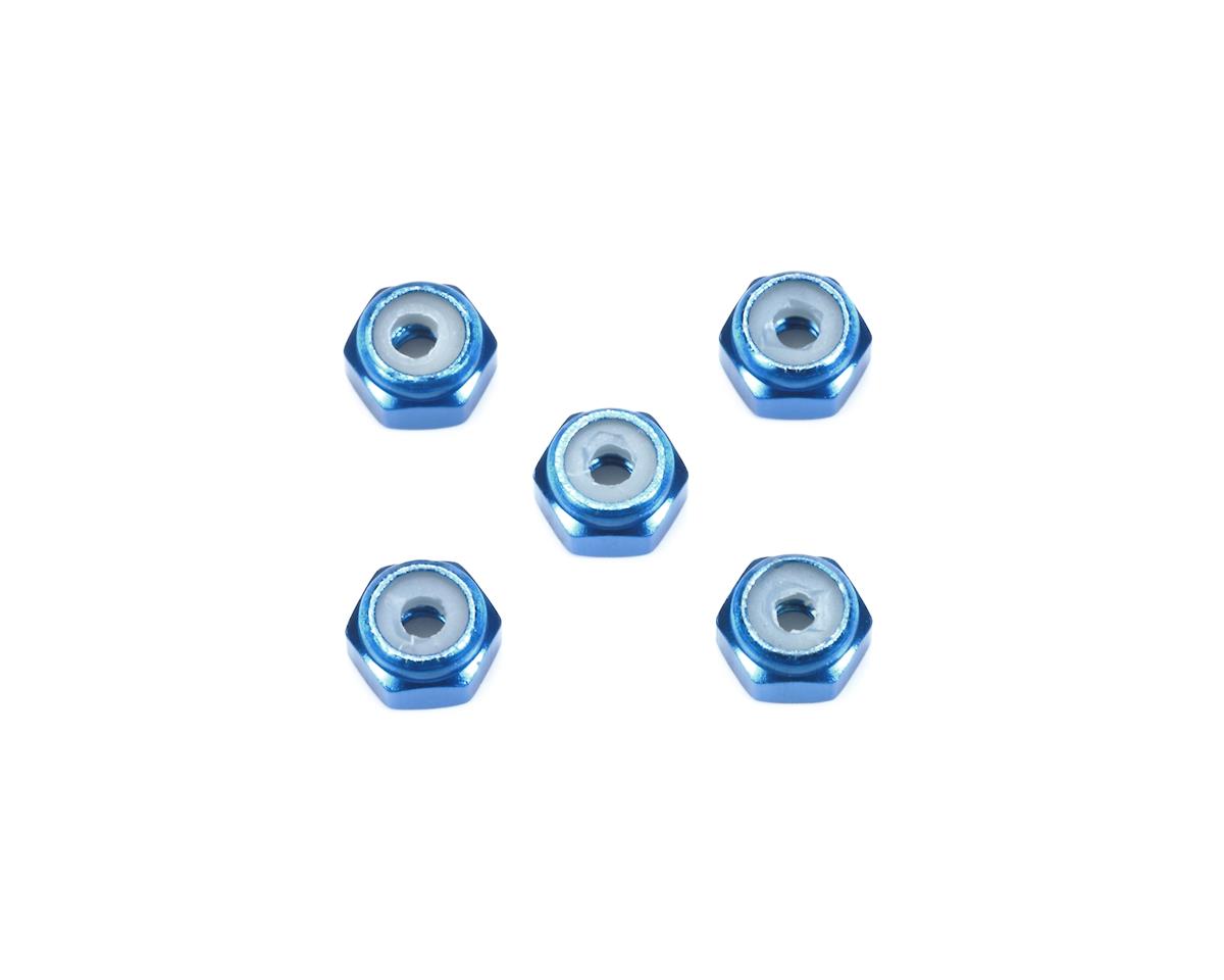 Tamiya 2mm Aluminum Lock Nuts (Blue) (5)
