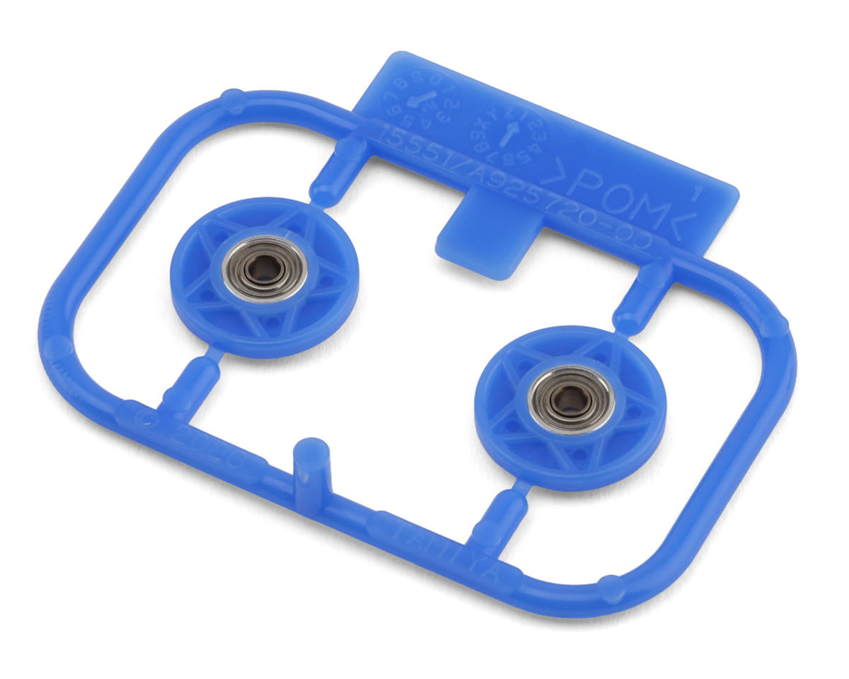 Tamiya JR Mini 4WD 13mm Ball Bearing Type Plastic Rollers (Blue) (2)