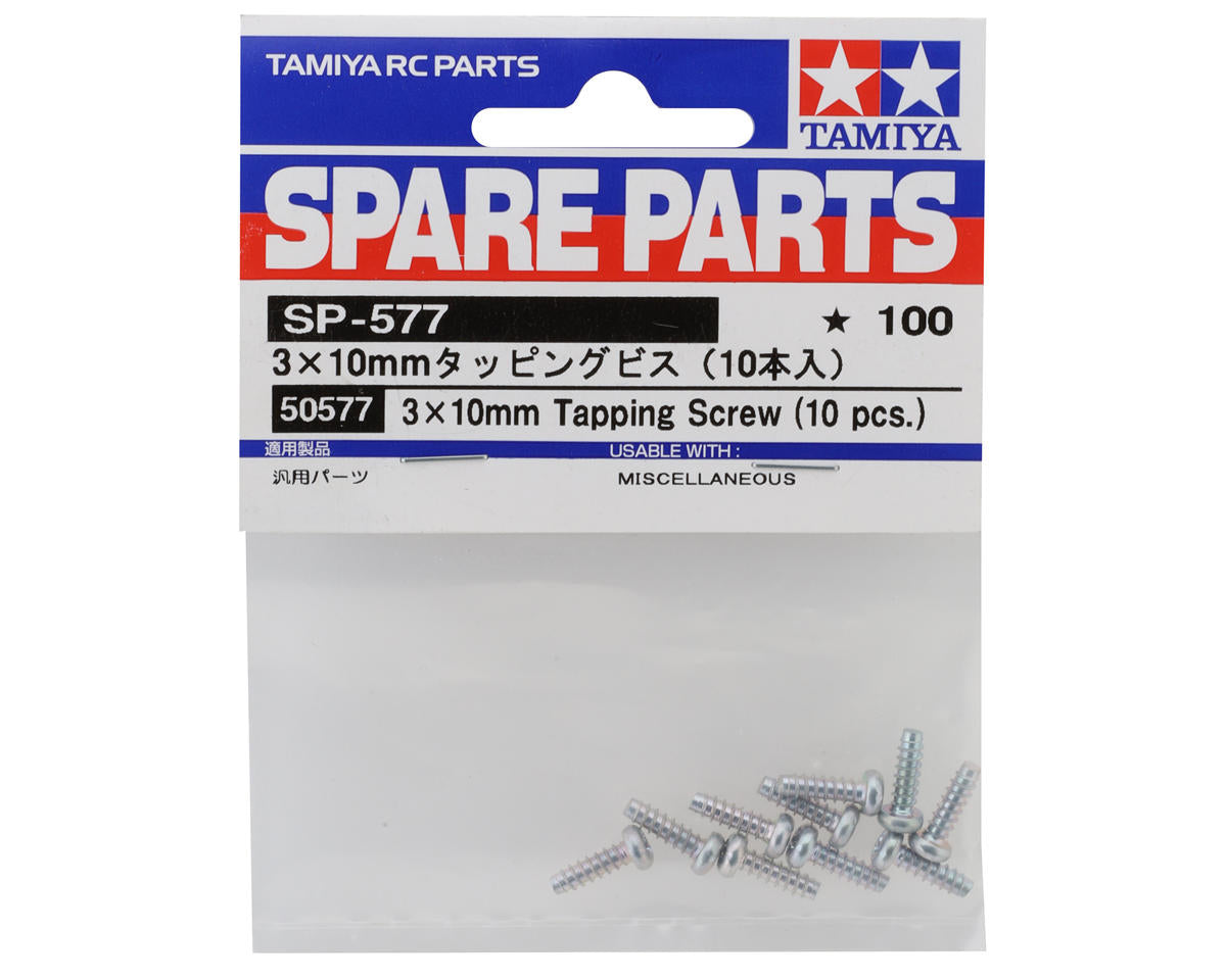 Tamiya 3x10mm Self Tapping Screws (10)