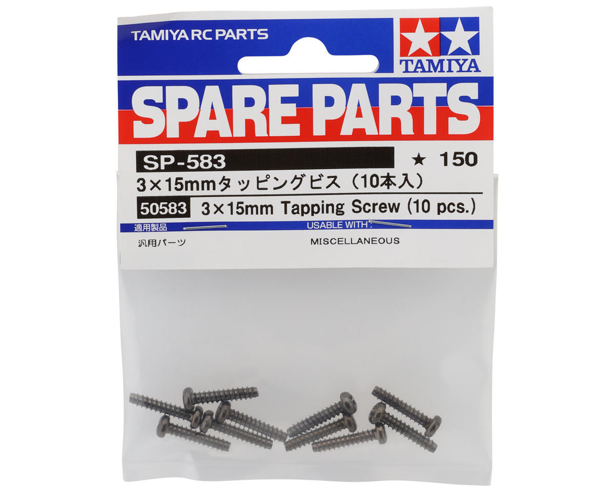 Tamiya 3x15mm Self Tapping Button Head Screw (10)
