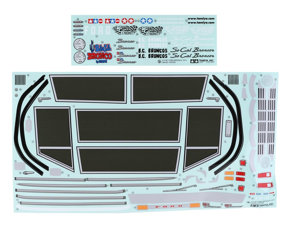 Tamiya Ford Bronco Body Set (Clear) (242mm Wheelbase)