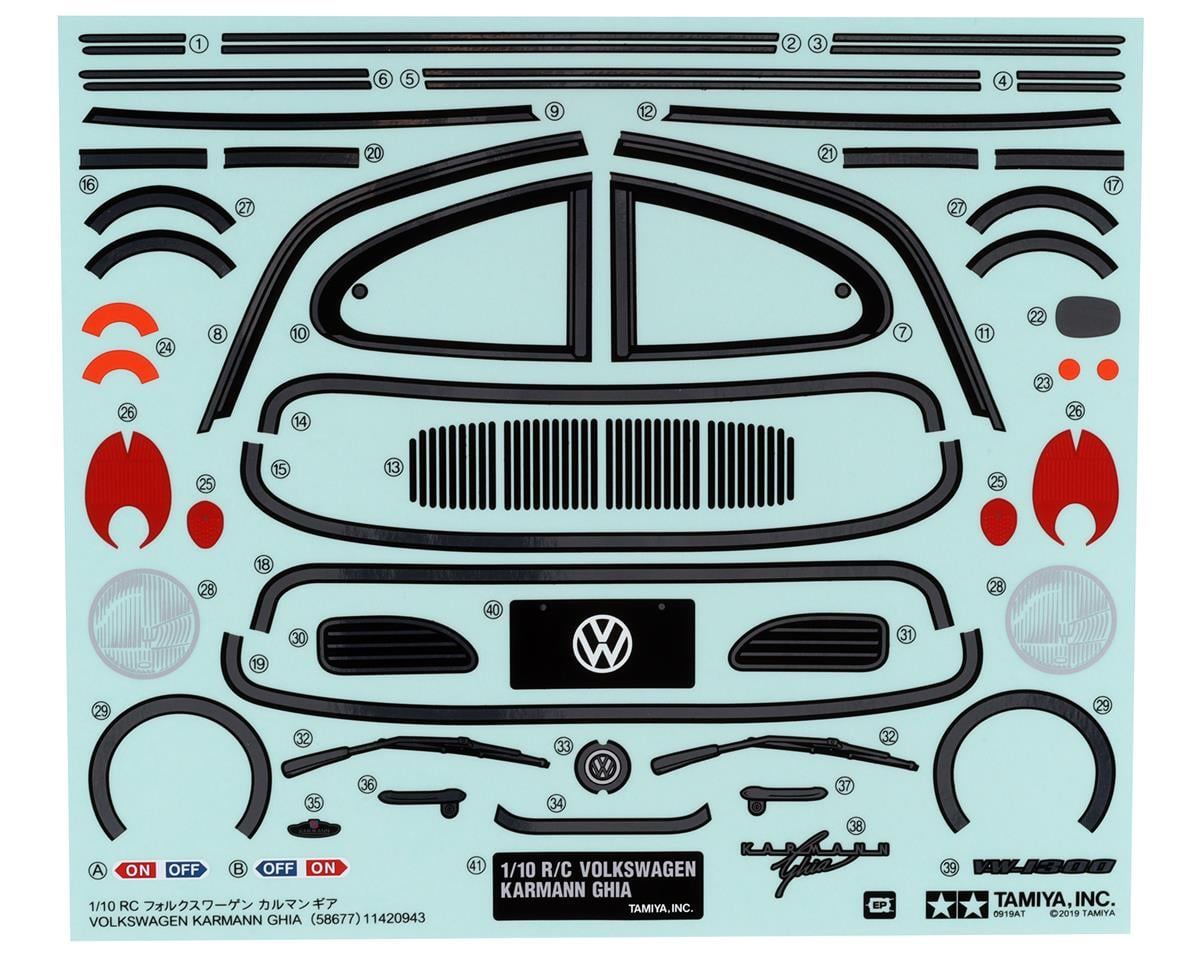 Tamiya 1/10 Volkswagen Karmann Ghia Body Set (Clear)