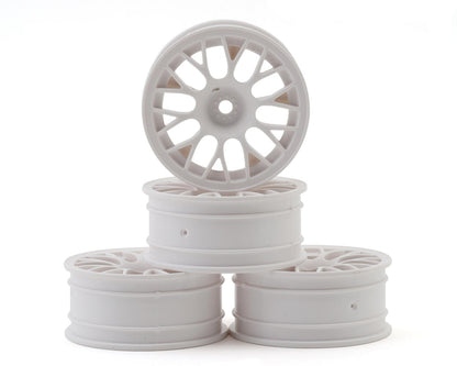 Tamiya 1/10 TC 24mm Narrow Mesh Wheels (White) (4) (2mm Offset)