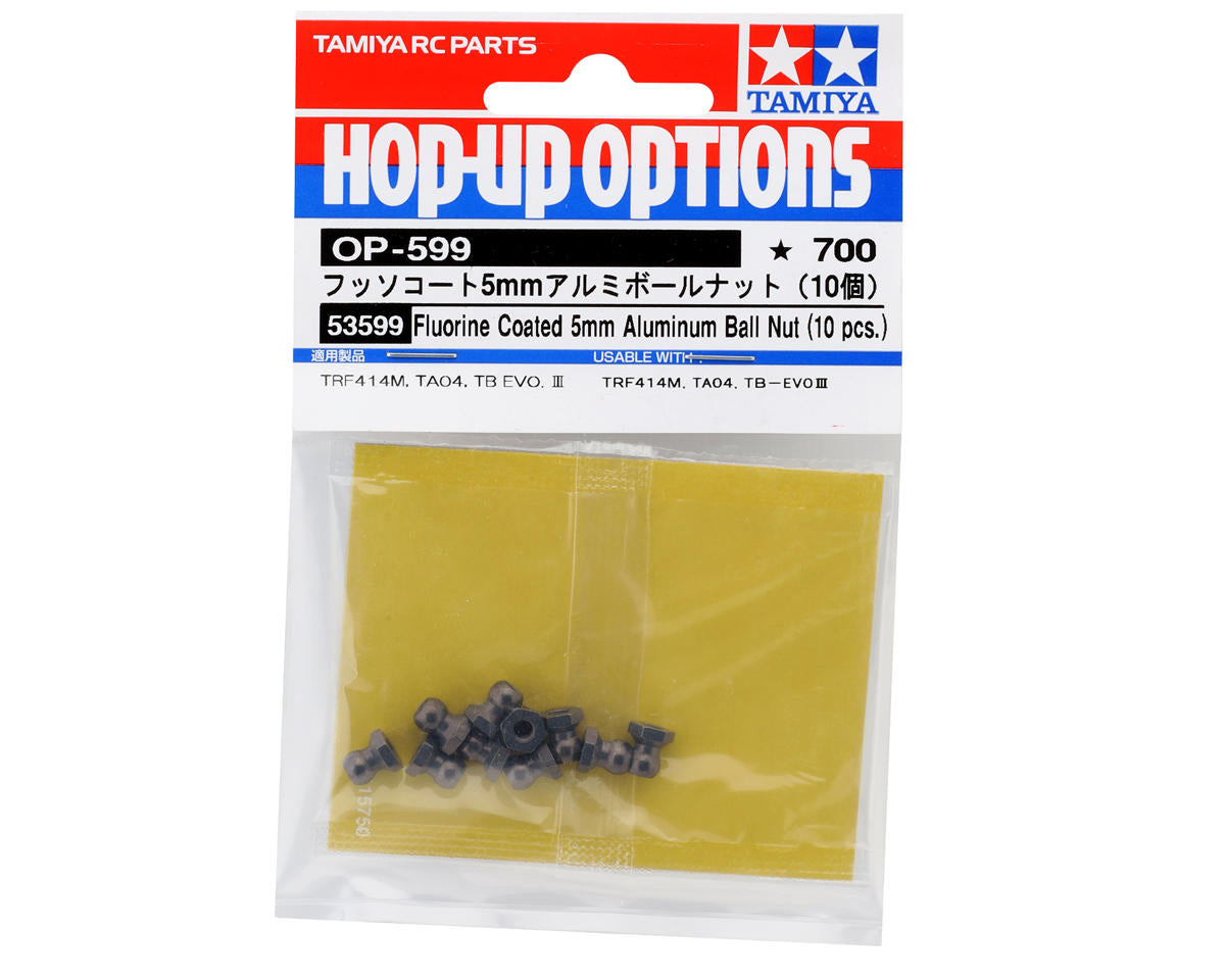 Tamiya 5mm Fluorine Coated Aluminum Ball Nuts (10)