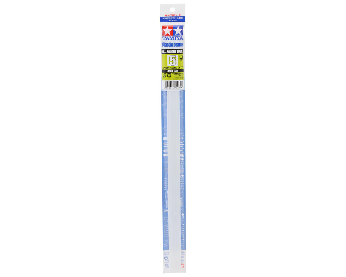 Tamiya Plastic Square Tube Beams (4) (5mm)
