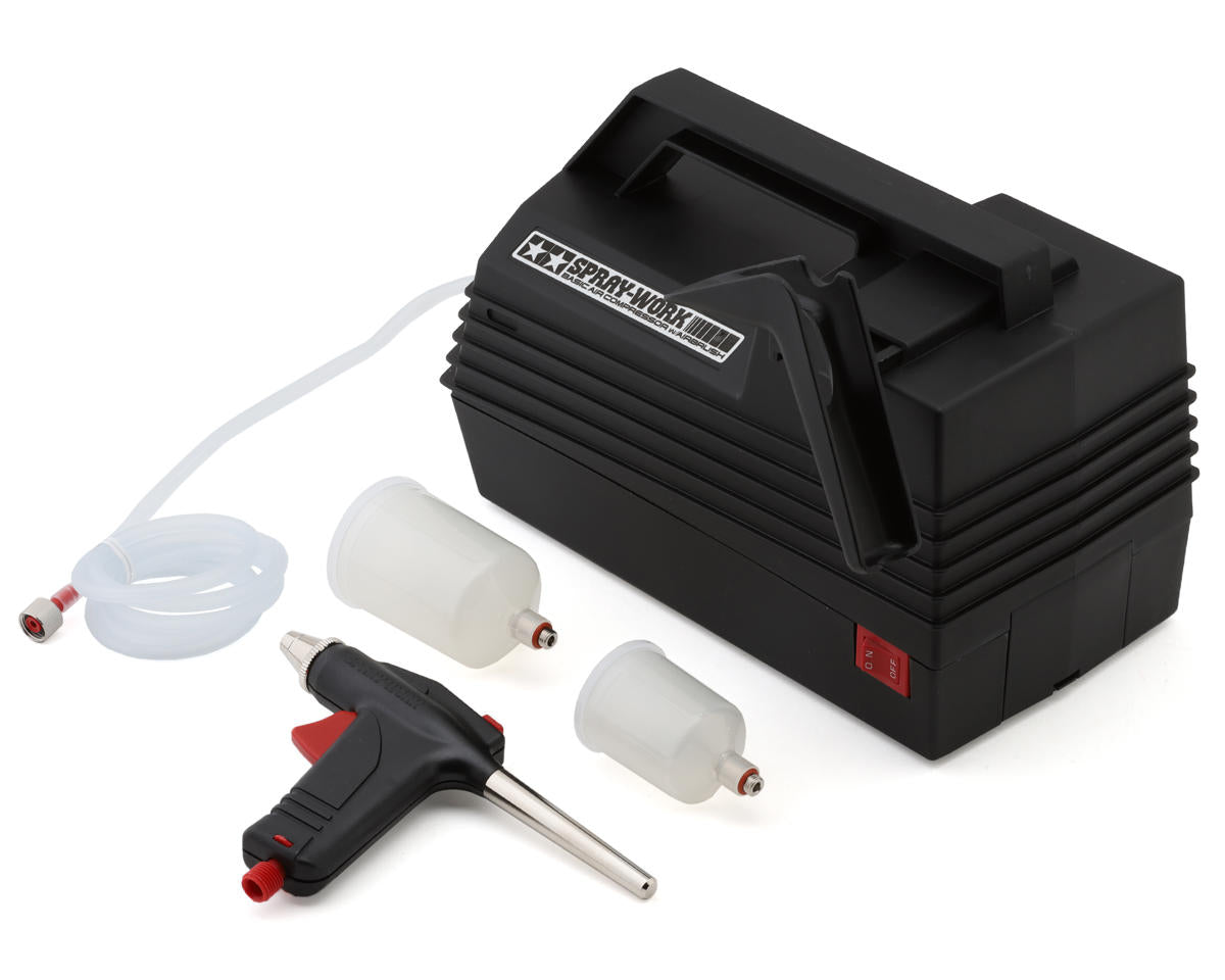 Tamiya Spray-Work Basic Air Compressor & Single-Action Airbrush Combo