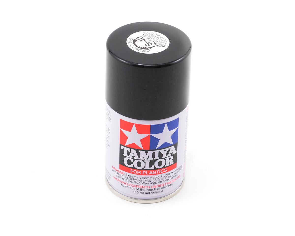 Tamiya TS-40 Metal Black Lacquer Spray Paint (100ml)