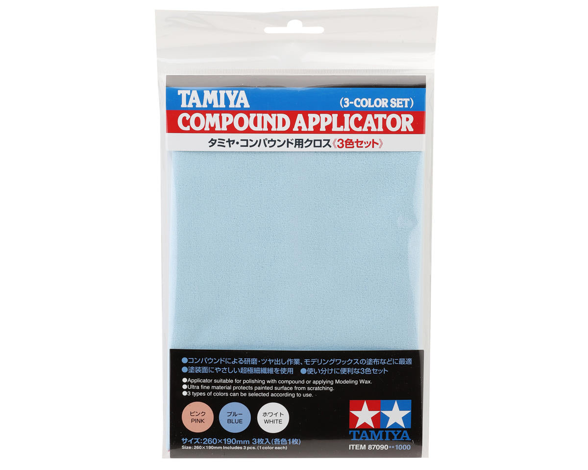 Tamiya 260x190mm Compound Applicator Cloth Set (3)