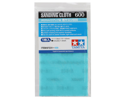 Tamiya 170x130mm Sanding Cloth (600 Grit)
